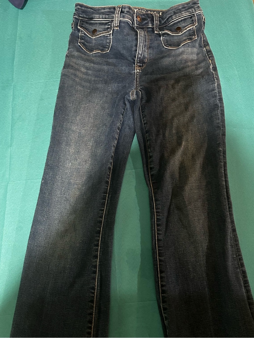 American Eagle Outfitters Dark Blue Flare Jeans